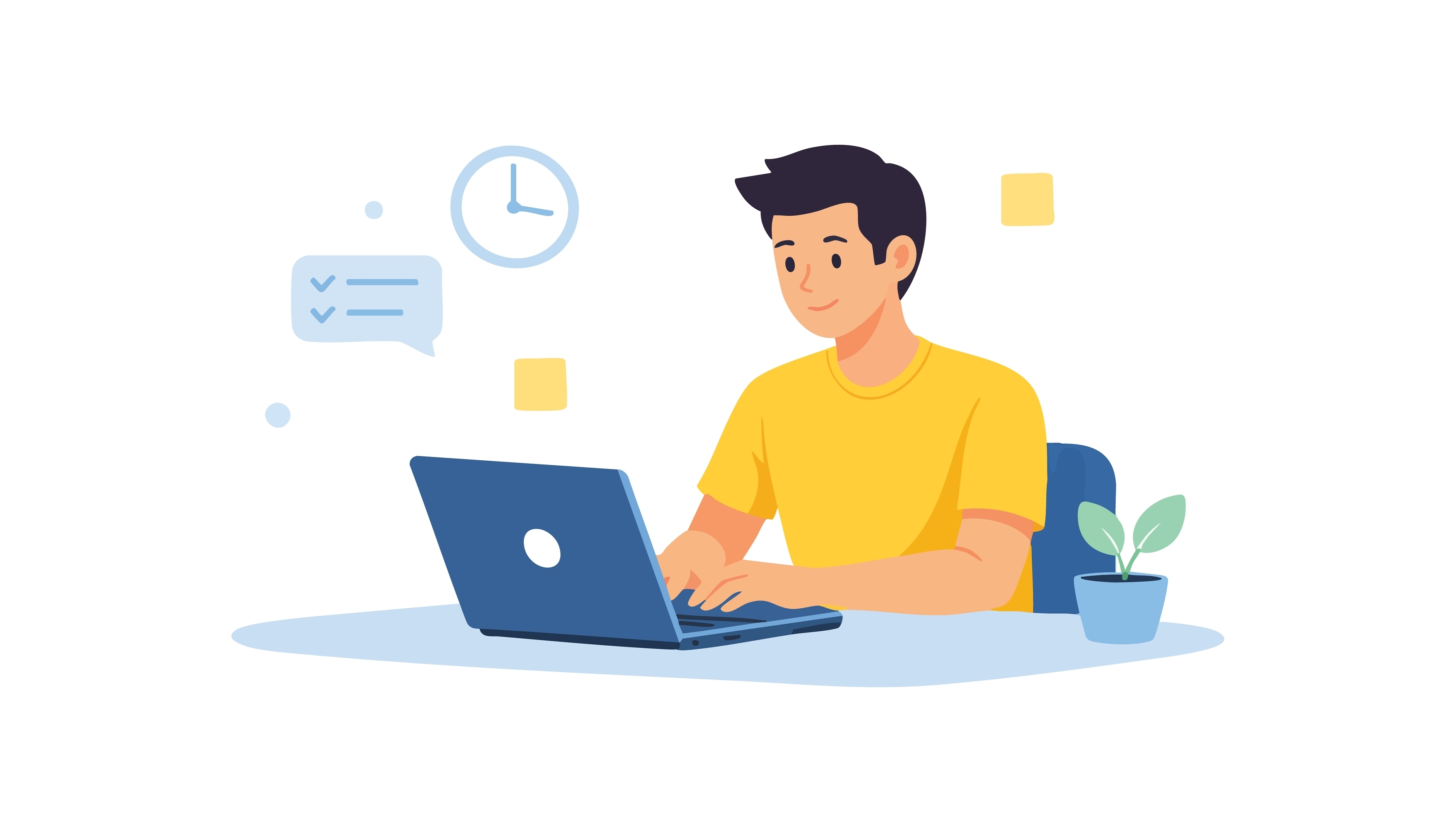 Student learning typing online — Acubens platform